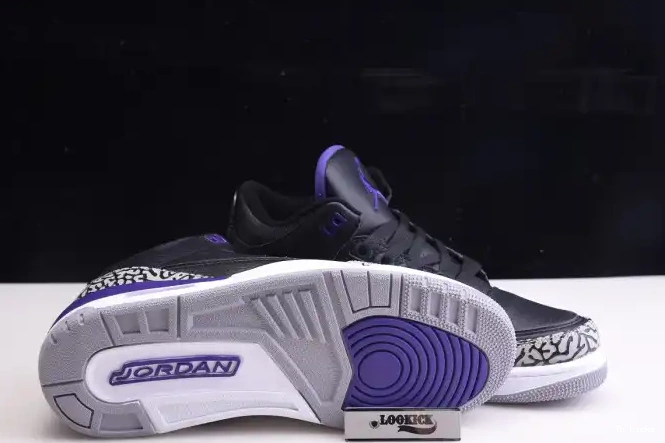 Reps TBK CT8532-050 Court Jordan Retro 3 Purple Air Black 0404